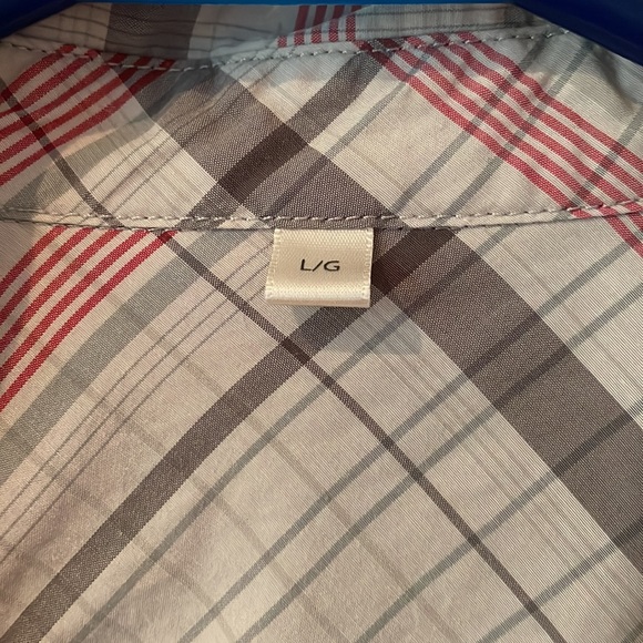 Chlorophylle men shirt, large, grey with red stripes - Picture 3 of 4